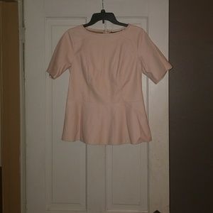 Faux leather peplum top